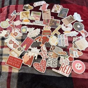 Taylor Swift Red Album Themed Stickers